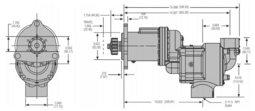 Ingersoll Rand ST500 Series Turbine Starter dimensions 2